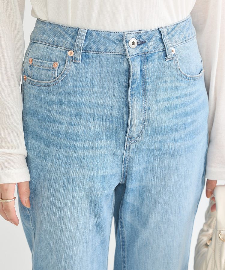 earth music&ecology「セルフカットフレアデニムパンツ」|デニム|