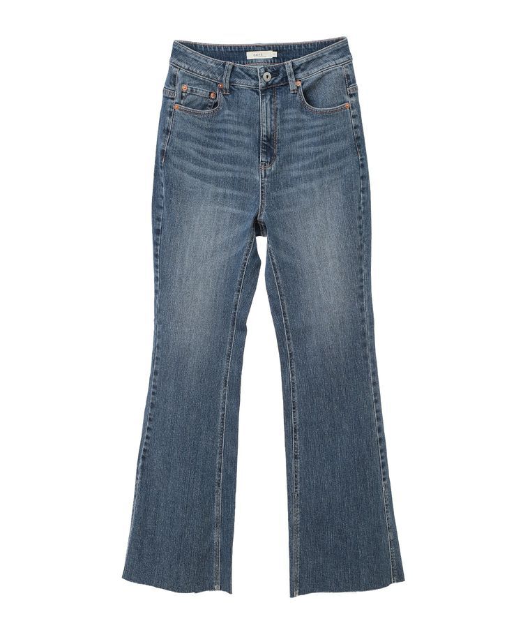 earth music&ecology「セルフカットフレアデニムパンツ」|デニム|