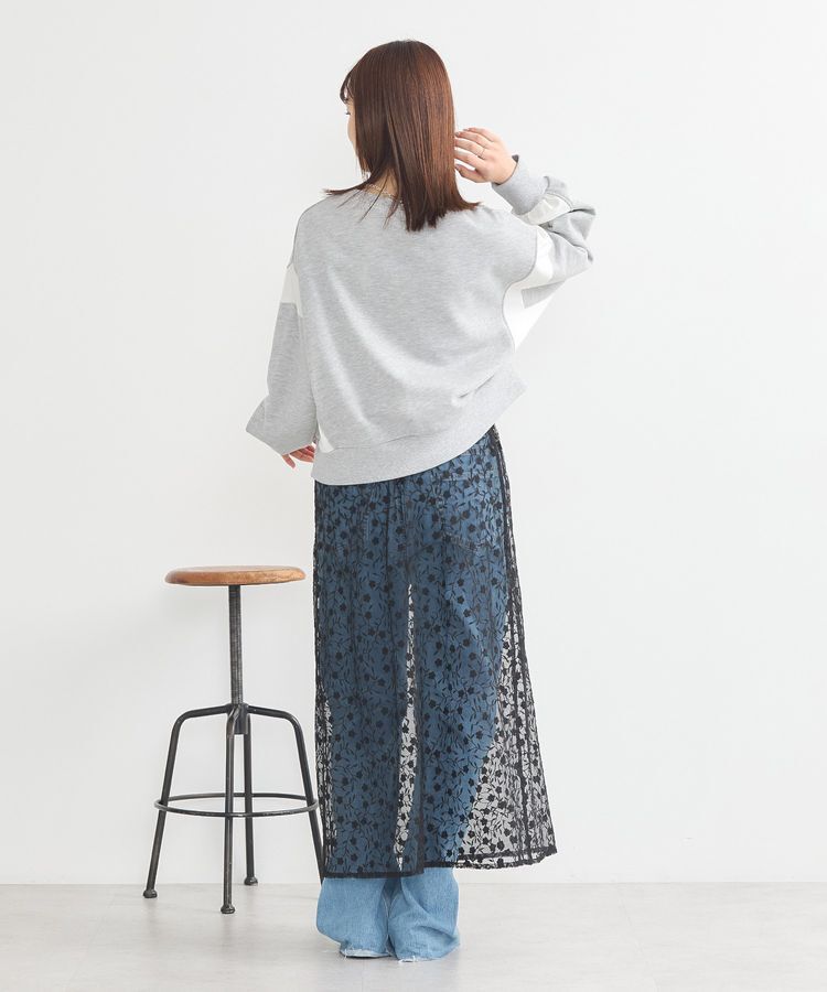 earth music&ecology「異素材ドッキングスウェット」|スウェット・ジャージ|