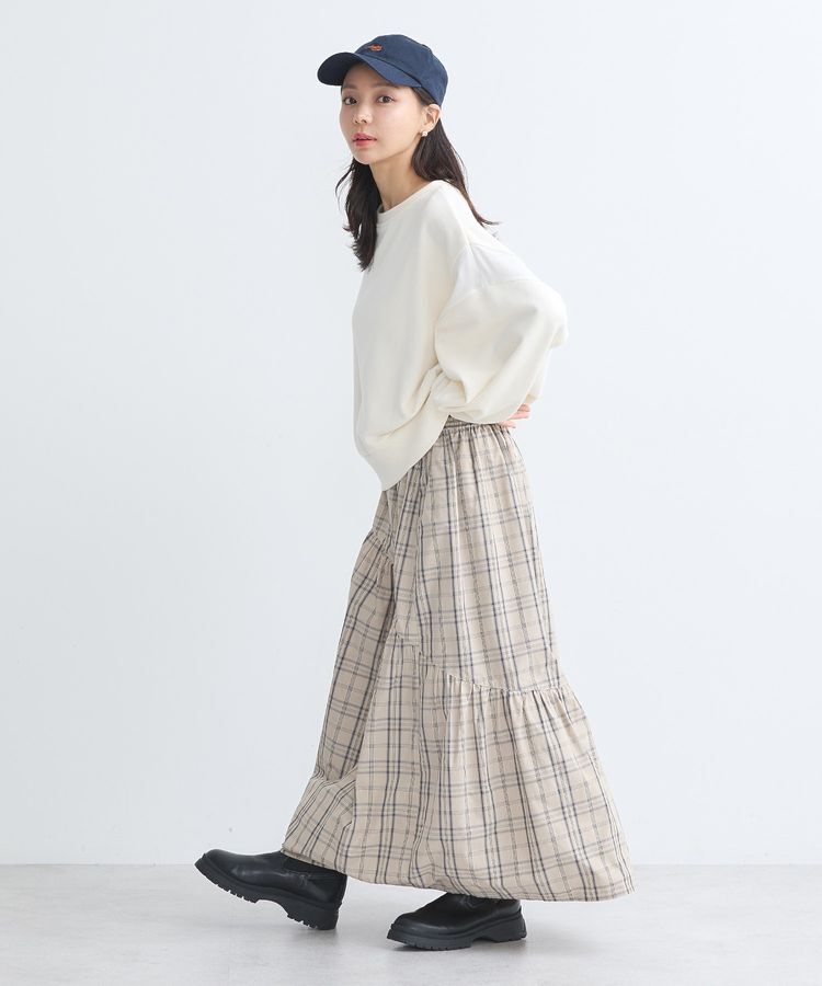 earth music&ecology「異素材ドッキングスウェット」|スウェット・ジャージ|