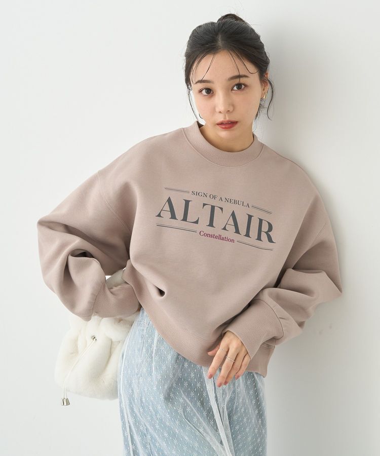 earth music&ecology「アソートロゴショートスウェット」|スウェット・ジャージ|Pink Beige