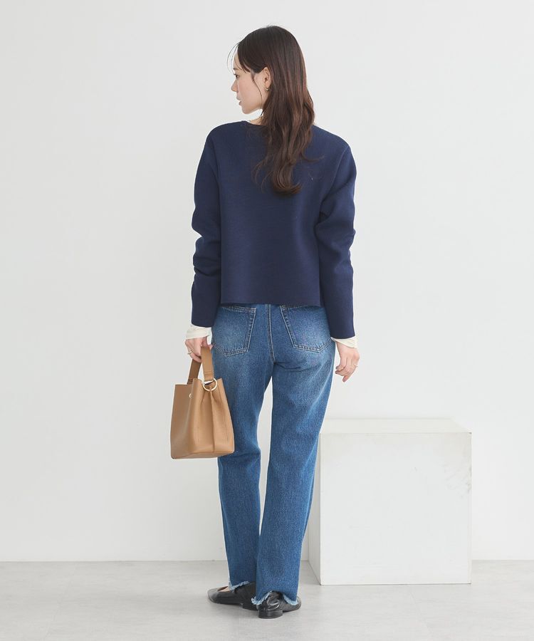 earth music&ecology「フロントシームセミフレアデニムパンツ」|デニム|