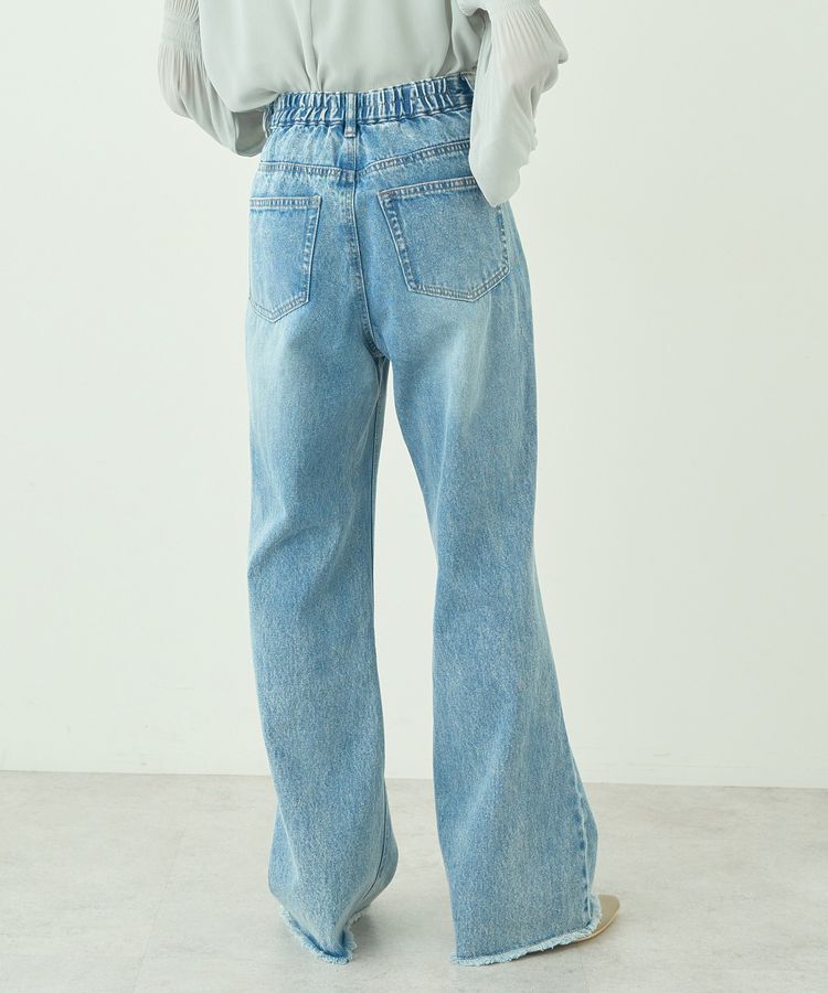 earth music&ecology「フロントシームセミフレアデニムパンツ」|デニム|