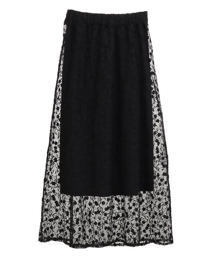 earth music&ecology「シアーレースレイヤードスカート」|スカート|