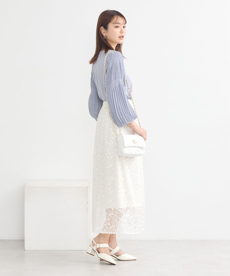 earth music&ecology「シアーレースレイヤードスカート」|スカート|
