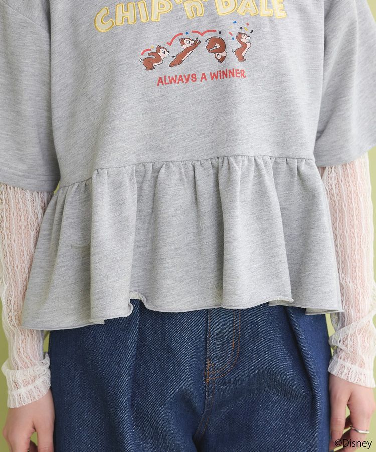 earth music&ecology「チップ&デール/フリル裏毛プルオーバー」|Tシャツ・カットソー|