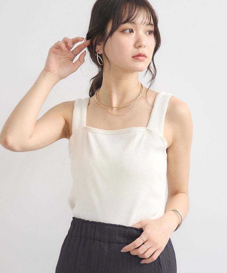 earth music&ecology「ワイドストラップキャミソール」|キャミソール|Ivory