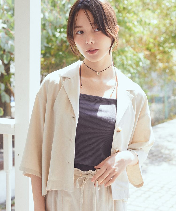 earth music&ecology「ワイドストラップキャミソール」|キャミソール|