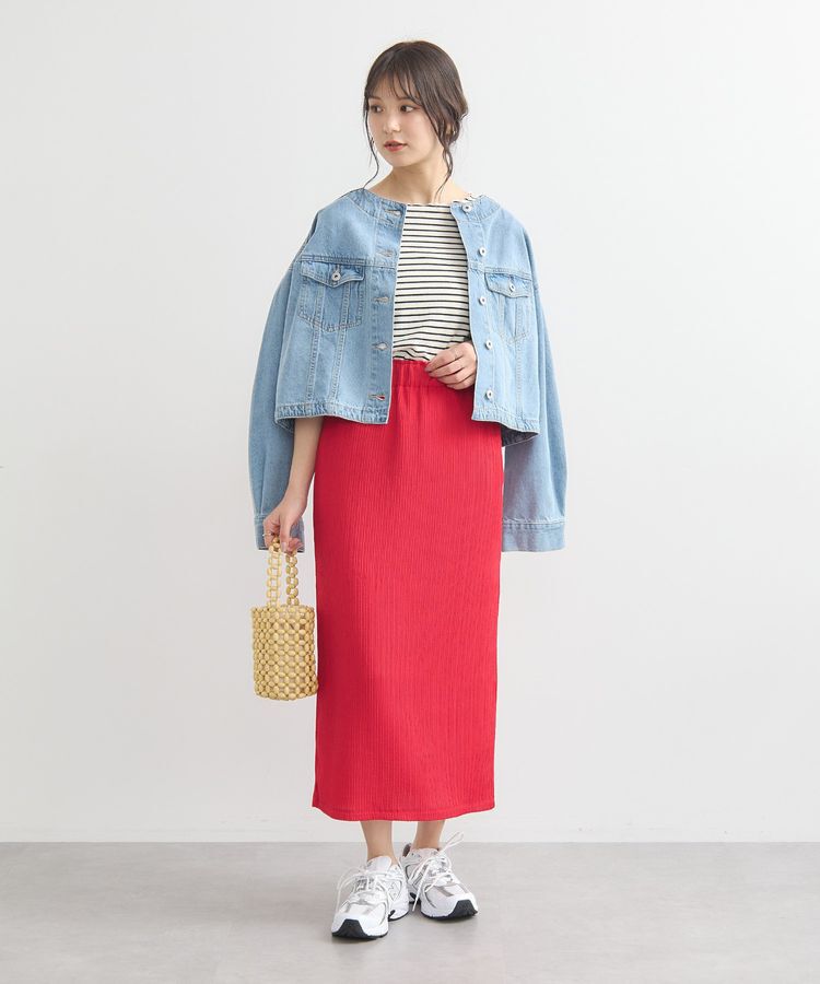 earth music&ecology「選べる丈カットナロースカート」|タイト|