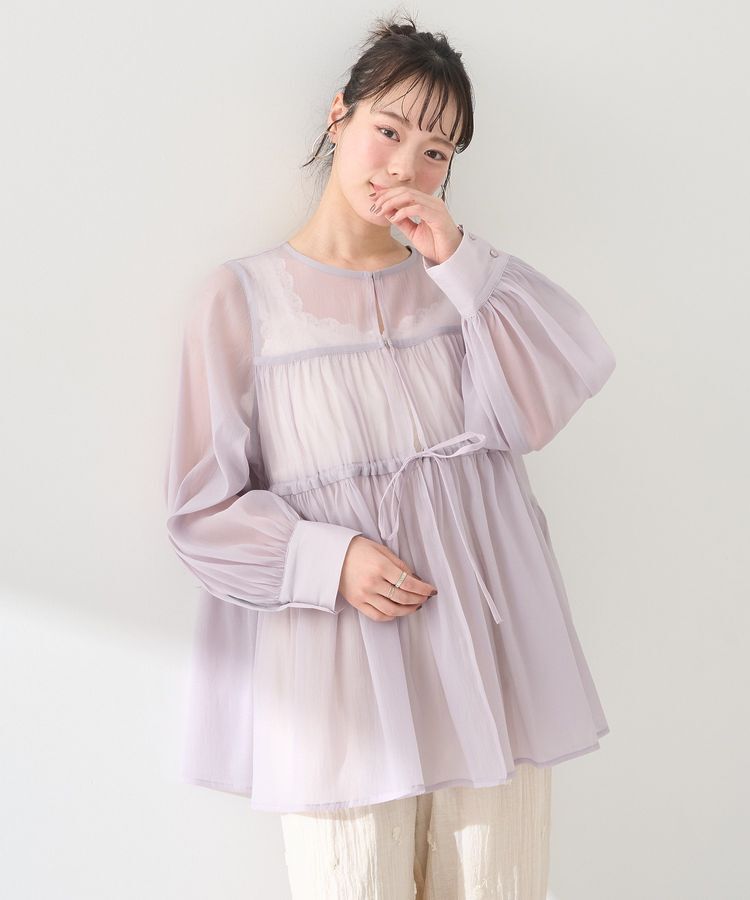 earth music&ecology「フロントリボンシアーチュニック」|シャツ・ブラウス|