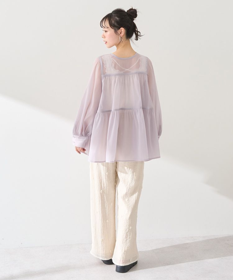 earth music&ecology「フロントリボンシアーチュニック」|シャツ・ブラウス|