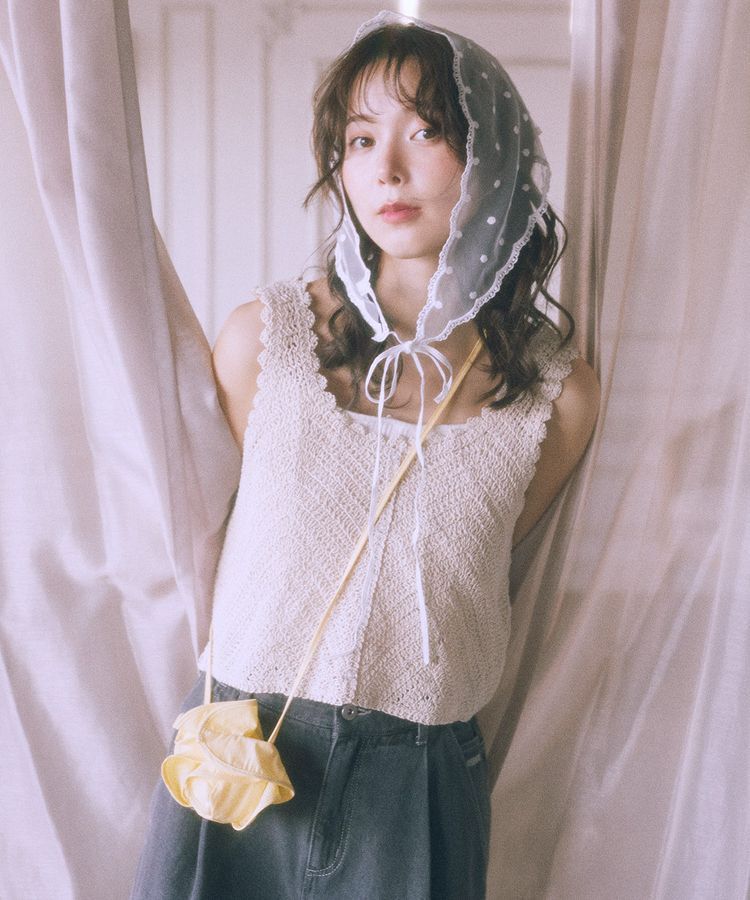 earth music&ecology「ペタルモチーフミニショルダーバッグ」|ショルダー・メッセンジャー|Light yellow