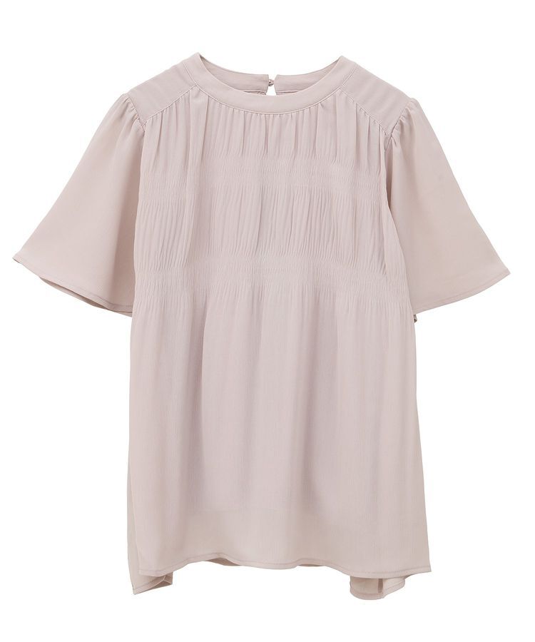 earth music&ecology「マジョリカプリーツ半袖ブラウス」|シャツ・ブラウス|