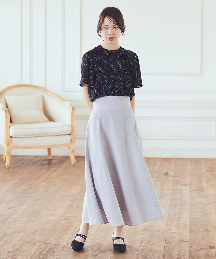 earth music&ecology「マジョリカプリーツ半袖ブラウス」|シャツ・ブラウス|