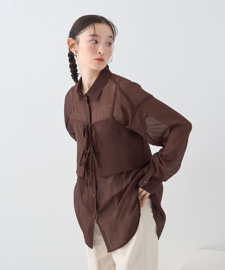 earth music&ecology「SET2点シャツ＋ビスチェ」|シャツ・ブラウス|