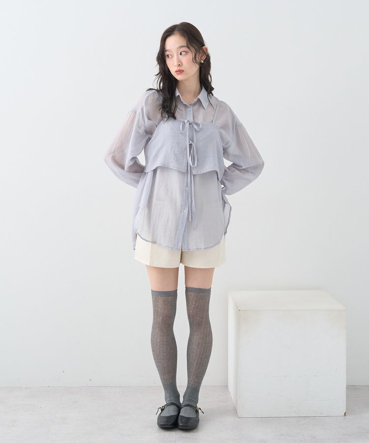 earth music&ecology「SET2点シャツ＋ビスチェ」|シャツ・ブラウス|