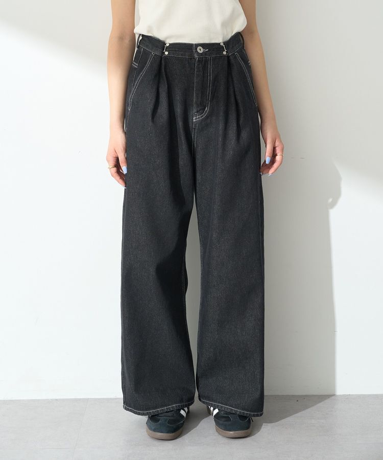 earth music&ecology「タックホックデニムパンツ」|デニム|