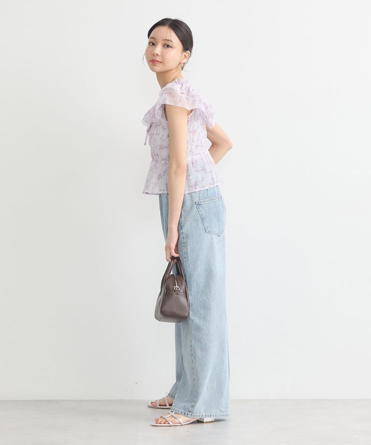 earth music&ecology「ダブルフリルノースリブラウス」|シャツ・ブラウス|