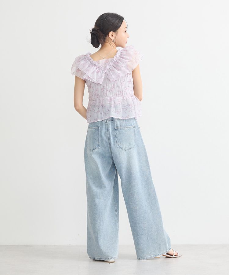 earth music&ecology「ダブルフリルノースリブラウス」|シャツ・ブラウス|