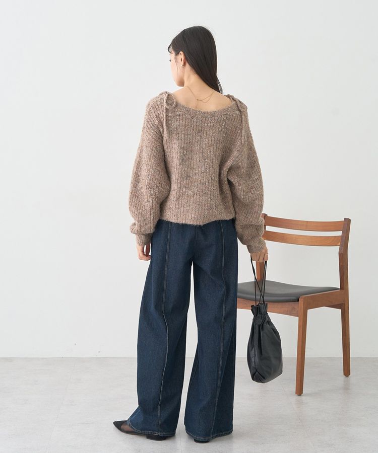 earth music&ecology「ハイウエストデニムパンツ」|デニム|