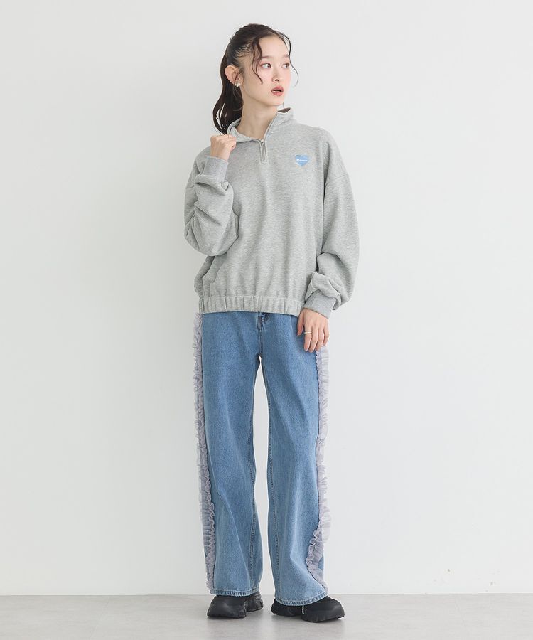 earth music&ecology「Champion&times;emaeハーフジップハートスウェット」|スウェット・ジャージ|