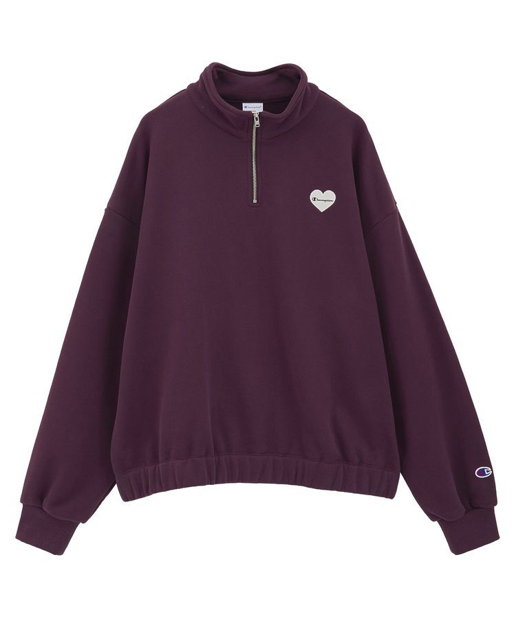 earth music&ecology「Champion&times;emaeハーフジップハートスウェット」|スウェット・ジャージ|