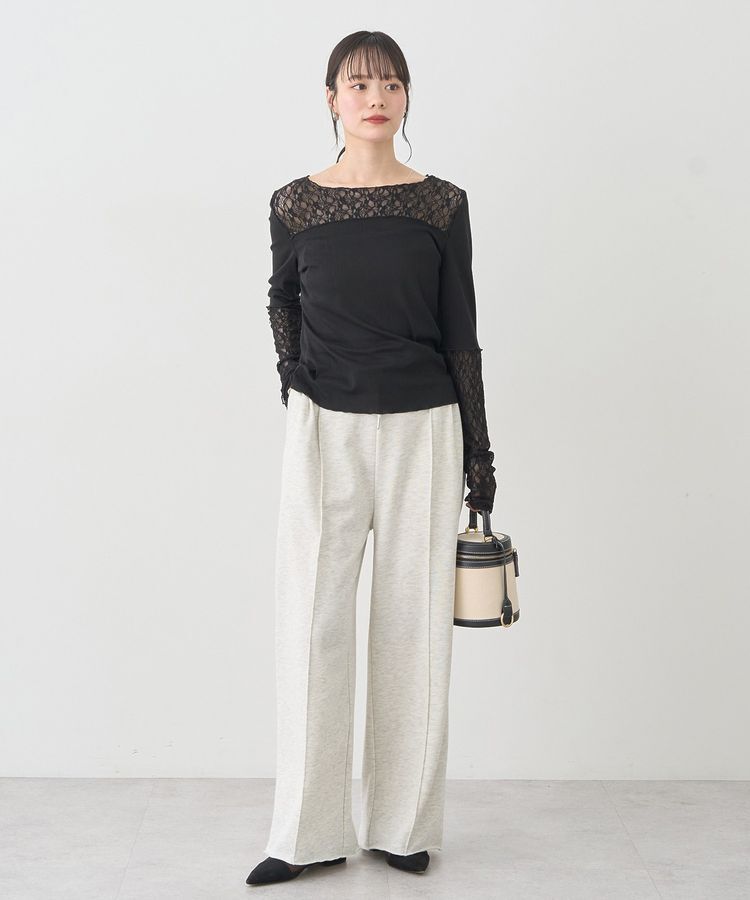 earth music&ecology「レース&times;アイレットプルオーバー」|Tシャツ・カットソー|