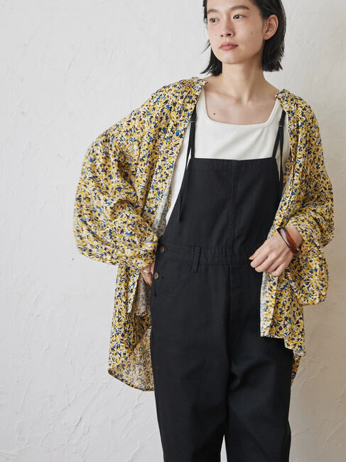  「さらっと袖ボリュームギャザーブラウス」|シャツ・ブラウス|イエロー