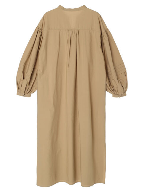  「袖ボリュームバンドカラーワンピース」|ワンピース|