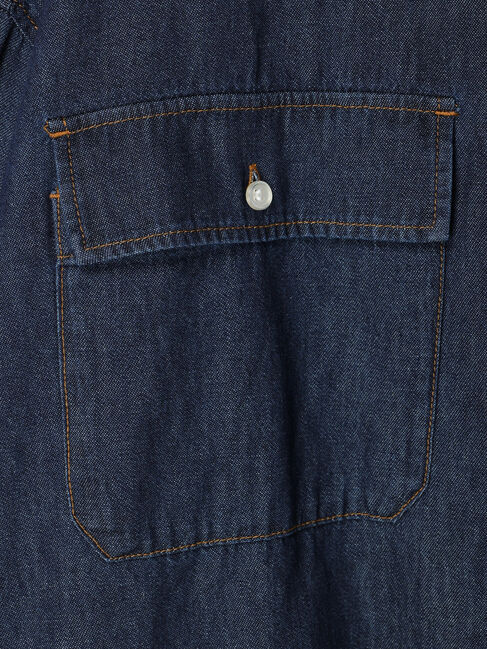  「バックプリントデニムシャツ/Mickey」|シャツ・ブラウス|