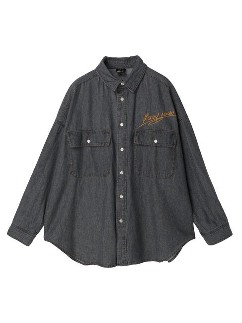  「バックプリントデニムシャツ/Mickey」|シャツ・ブラウス|