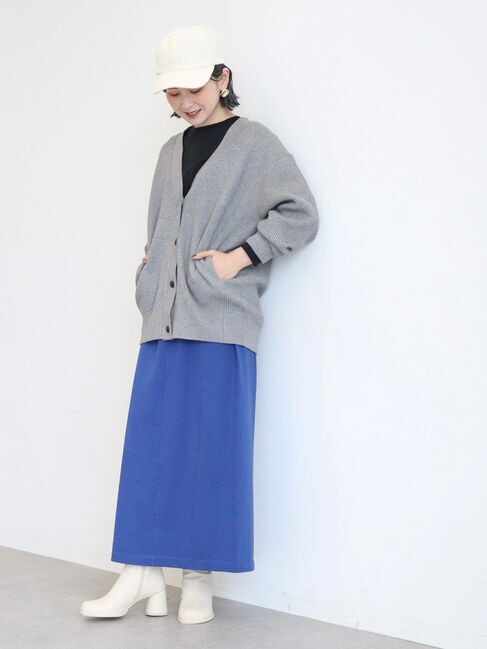  「パチパチしにくいVネック片畦ニットカーディガン」|カーディガン|
