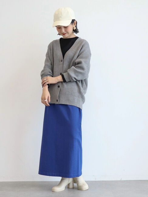  「パチパチしにくいVネック片畦ニットカーディガン」|カーディガン|