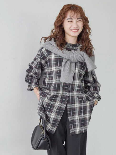  「パチパチしにくいVネック片畦ニットカーディガン」|カーディガン|