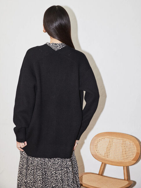  「パチパチしにくいVネック片畦ニットカーディガン」|カーディガン|