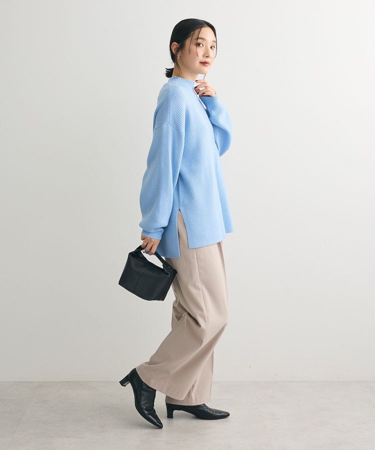 Green Parks「洗えるボトルネックリブニットプルオーバー」|ニット・セーター|