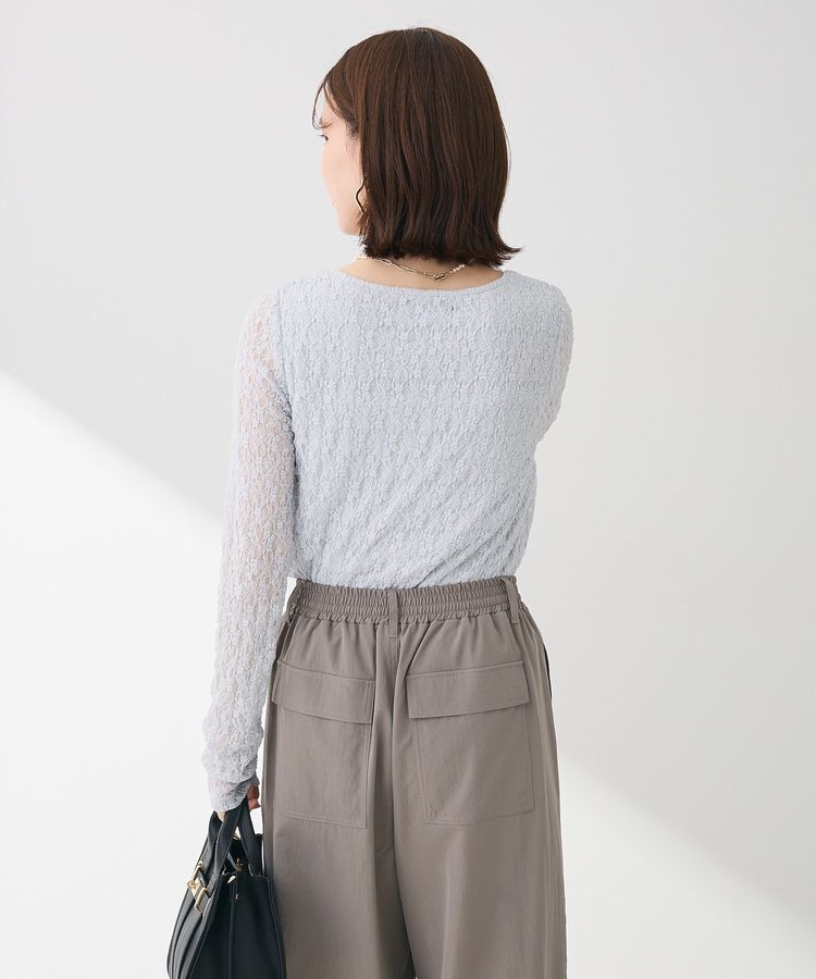 Green Parks「・SUGAR SPOON ドレープレースプルオーバー」|Tシャツ・カットソー|