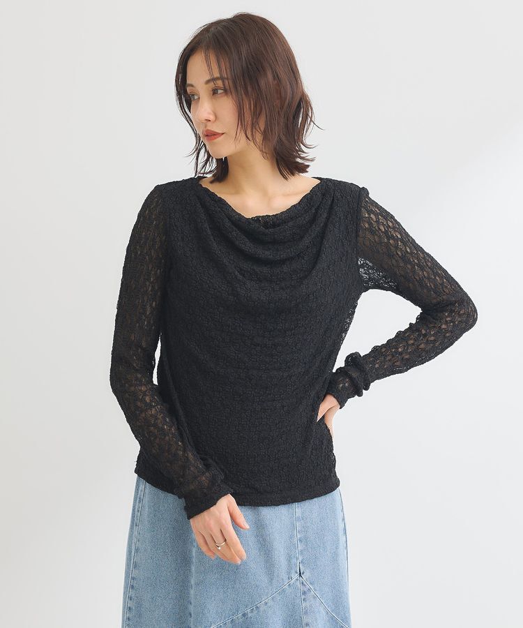 Green Parks「・SUGAR SPOON ドレープレースプルオーバー」|Tシャツ・カットソー|