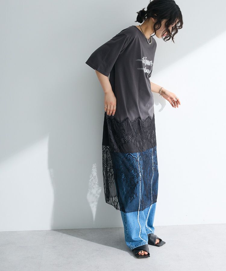 armonia「裾レースドッキングカットロゴチュニック」|ワンピース|