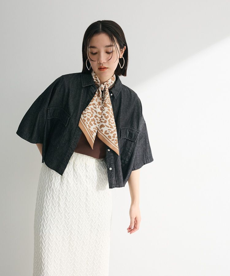 Green Parks「・ELENCARE DUE デニムショートシャツ」|シャツ・ブラウス|