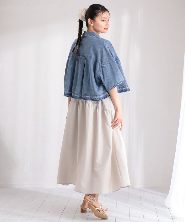 Green Parks「・ELENCARE DUE デニムショートシャツ」|シャツ・ブラウス|