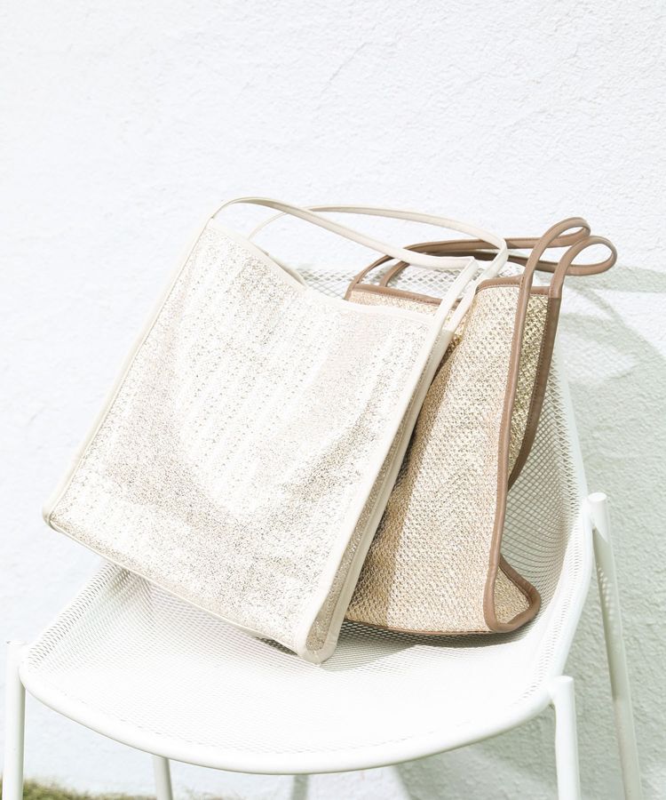 armonia「andmikkaパイピング箔雑材トートバック」|トートバッグ|
