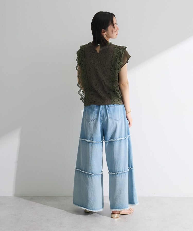 Green Parks「・Petit Fleur フレンチレーシーブラウス」|シャツ・ブラウス|