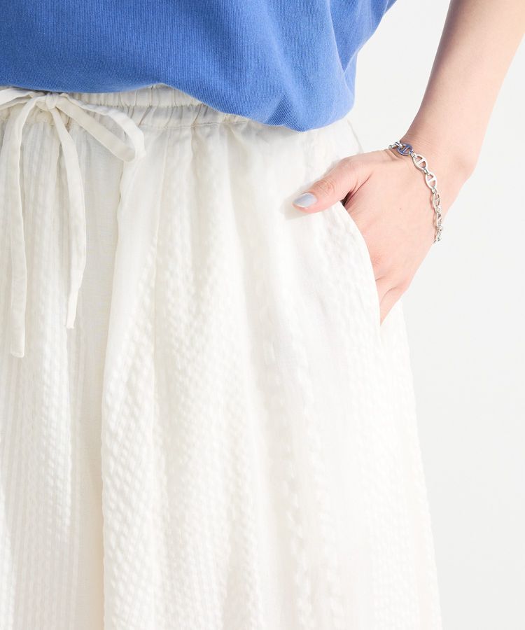 Green Parks「インド綿 シアーサッカーギャザースカート」|スカート|