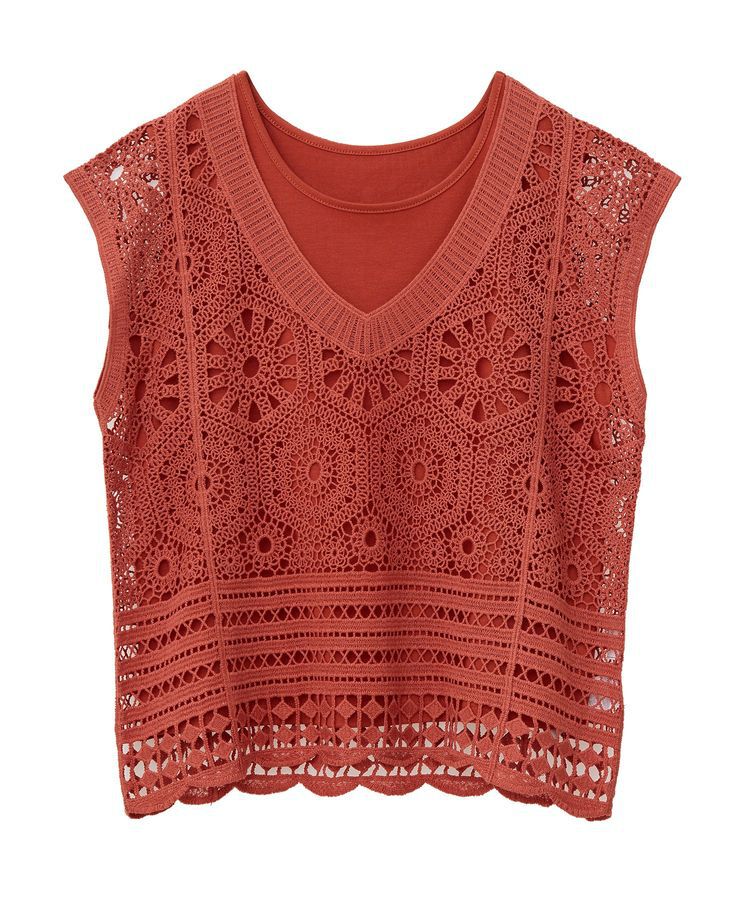 armonia「SET2点クロシェプルオーバー+タンクトップ」|Tシャツ・カットソー|