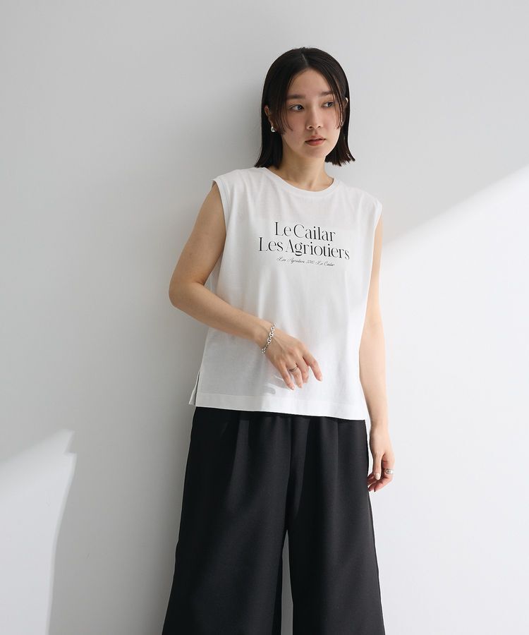 Green Parks「ノースリーブフェミニンロゴプルオーバー」|Tシャツ・カットソー|