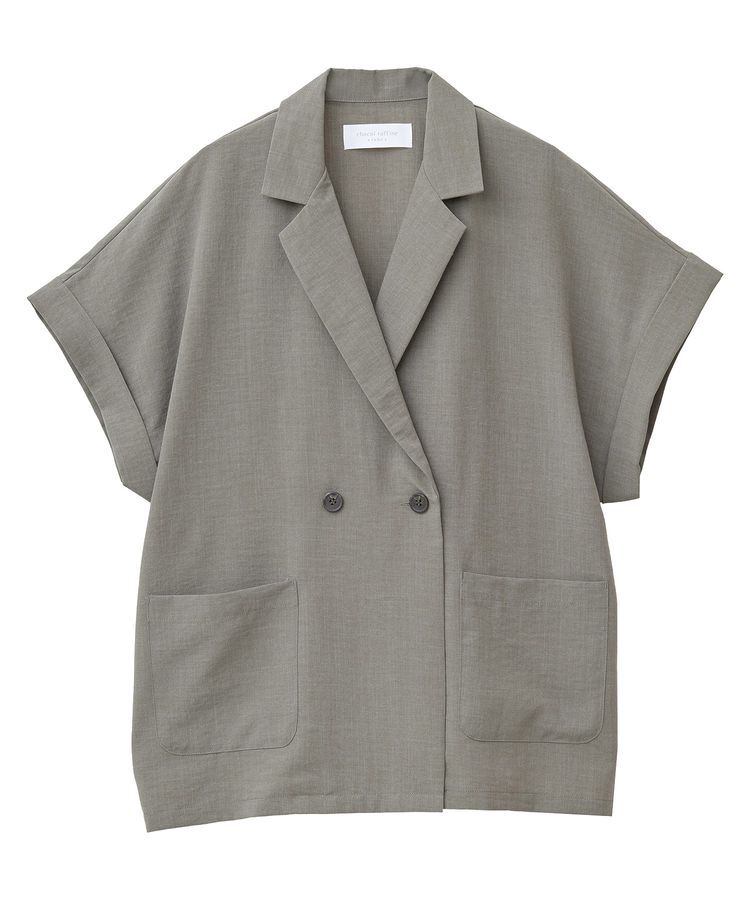Green Parks「麻調フレンチスリーブジャケット」|テーラードジャケット|