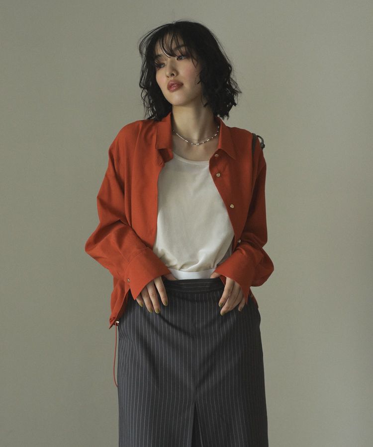 armonia「金ボタン裾ドロストシャツ」|シャツ・ブラウス|