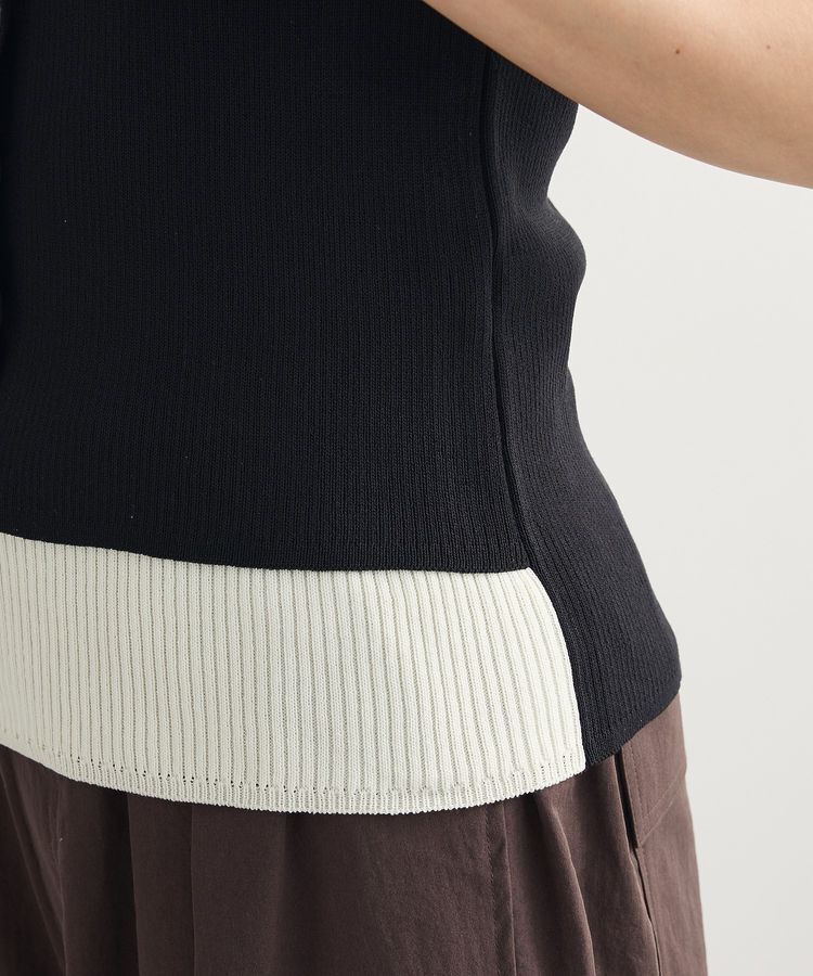 Green Parks「・Petit Fleur バイカラーレイヤードニット」|ニット・セーター|