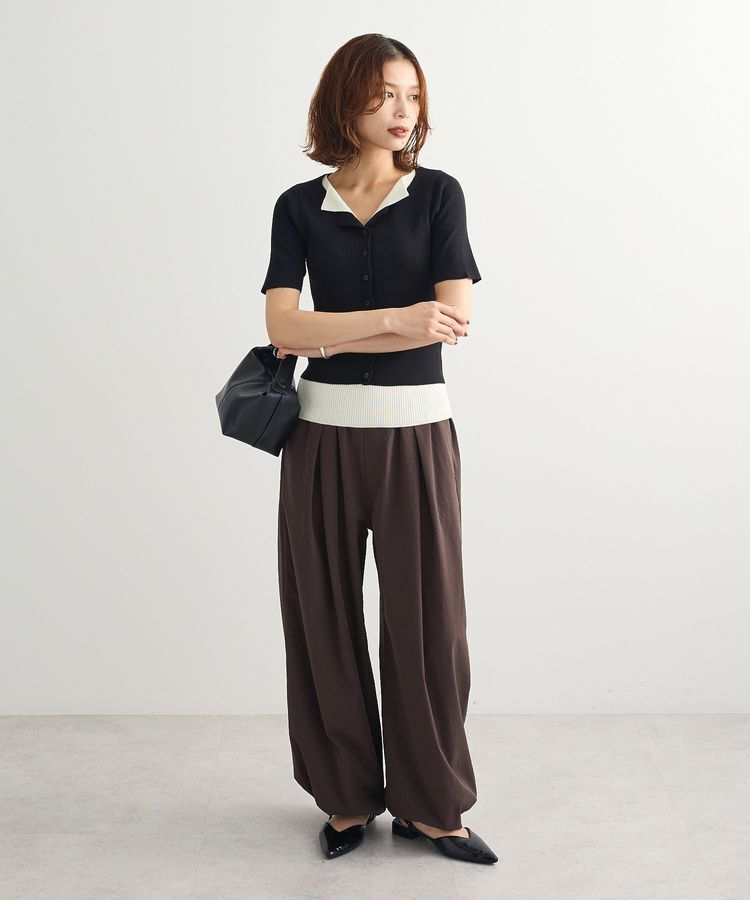 Green Parks「・Petit Fleur バイカラーレイヤードニット」|ニット・セーター|